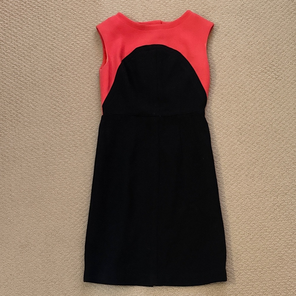 Milly Coral and Black Mini Dress